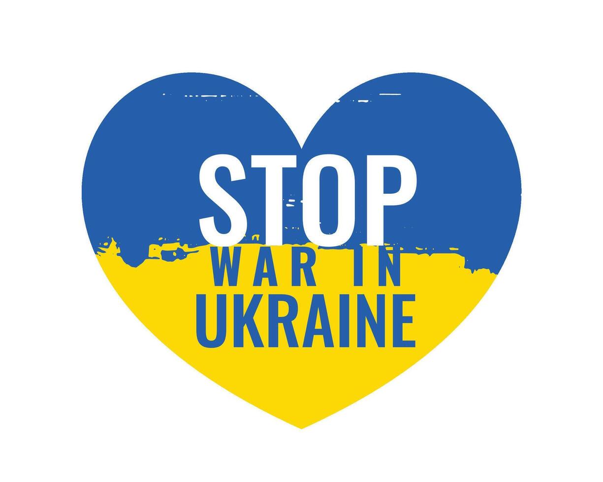 hou op Rusland oorlog in Oekraïne poster vector