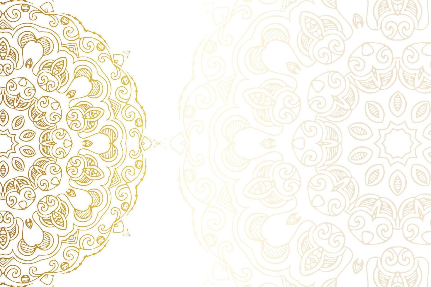 decoratief gouden oosters mandala patroon backdrop vector