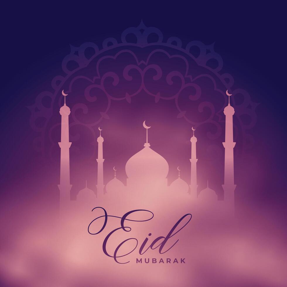 moslim eid mubarak festival wensen groet ontwerp vector