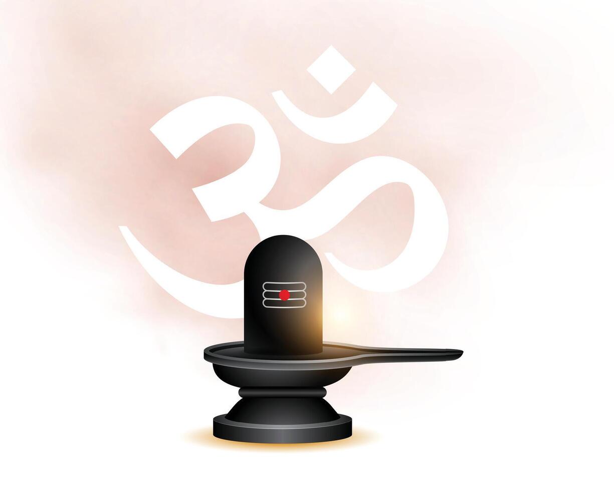 Hindoe festival maha shivratri wensen achtergrond met huiveren ontwerp vector