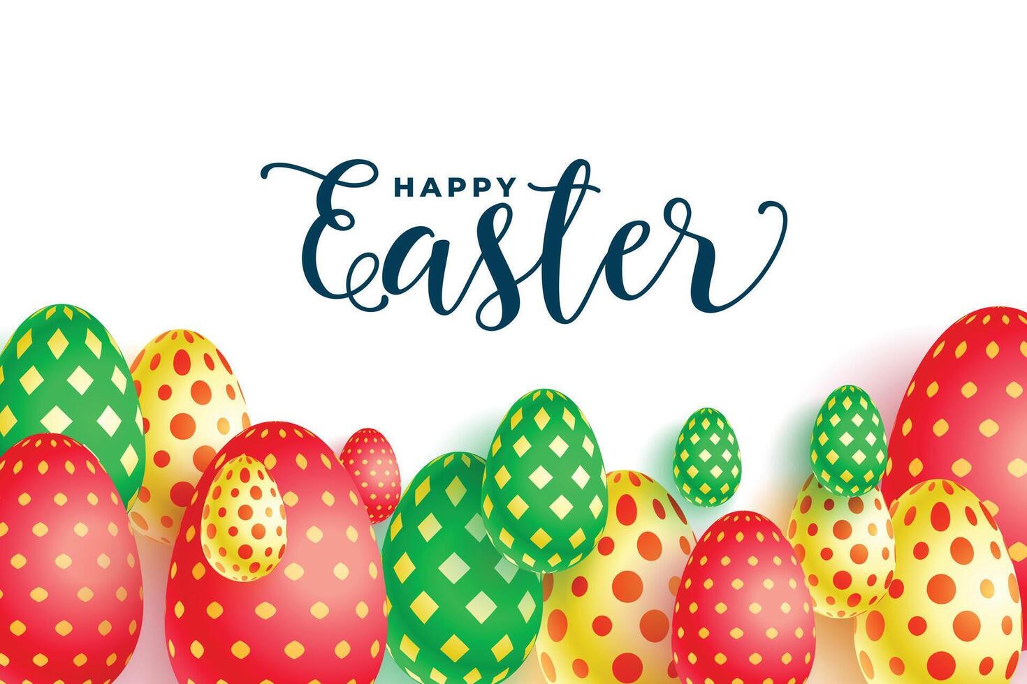 kleurrijk Pasen gevormde eieren festival achtergrond ontwerp vector