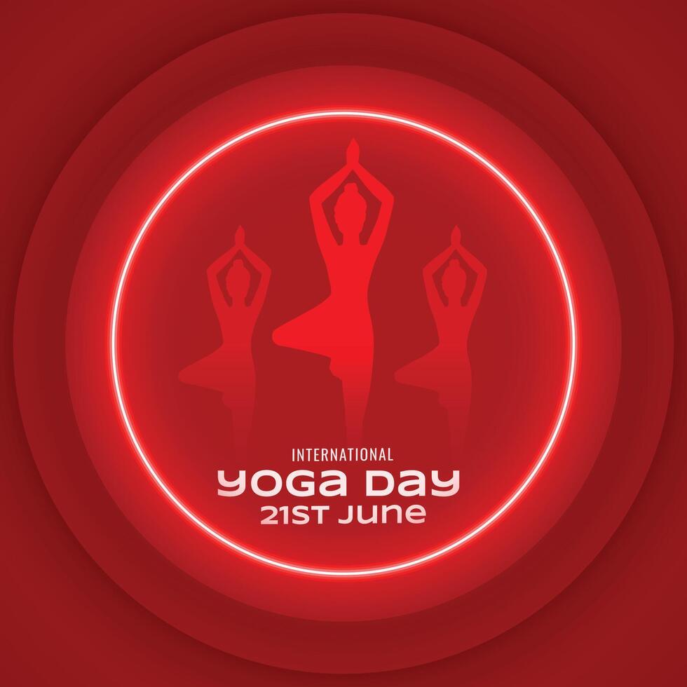 21e juni Internationale yoga dag evenement achtergrond voor gezond levensstijl vector