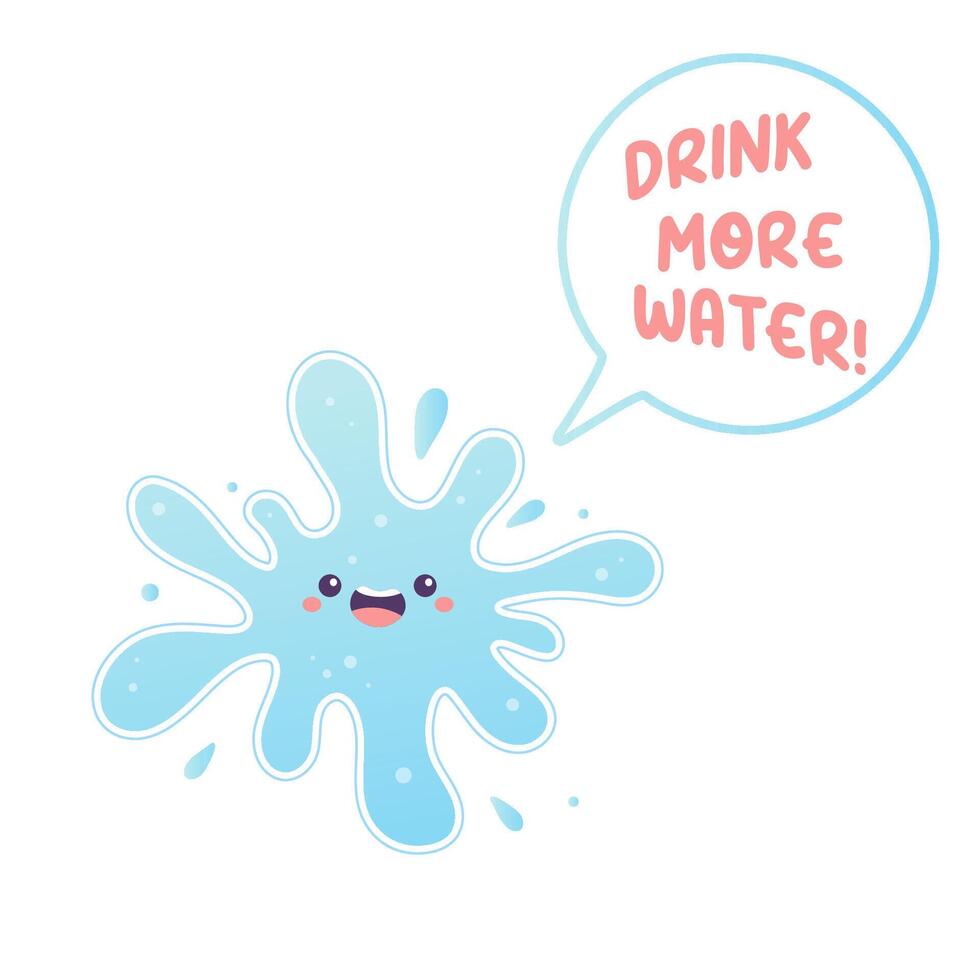 drinken meer water laten vallen van water, vlek plas vector illustratie