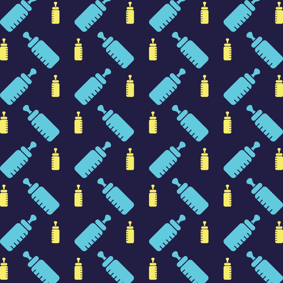baby fles elementen veelkleurig modieus patroon vector illustratie achtergrond