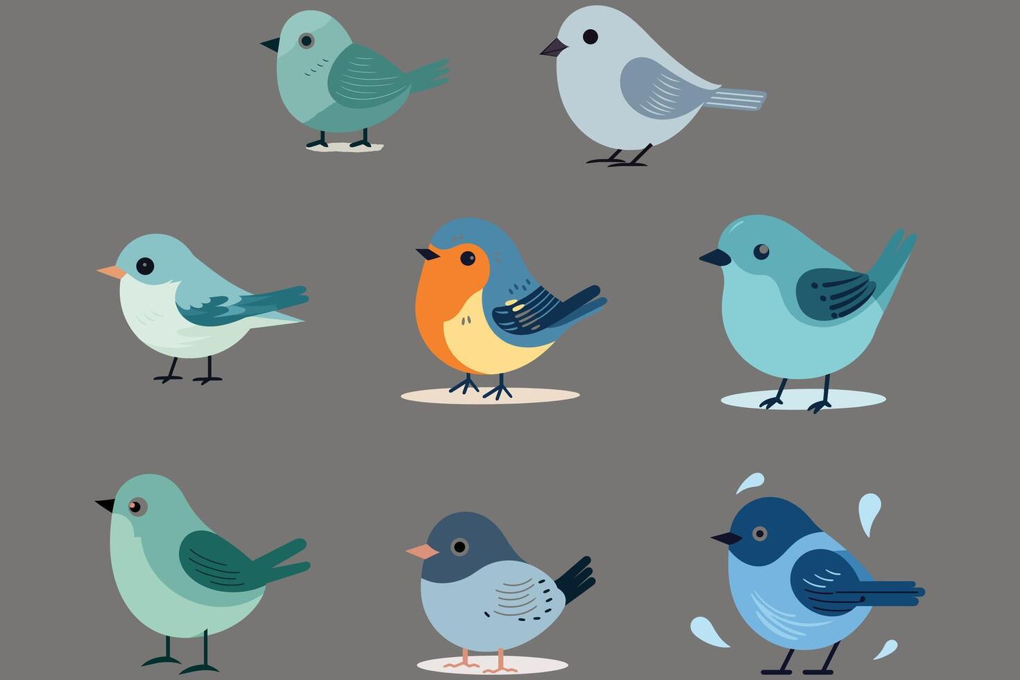 schattig vogel tekenfilm vector illustratie.