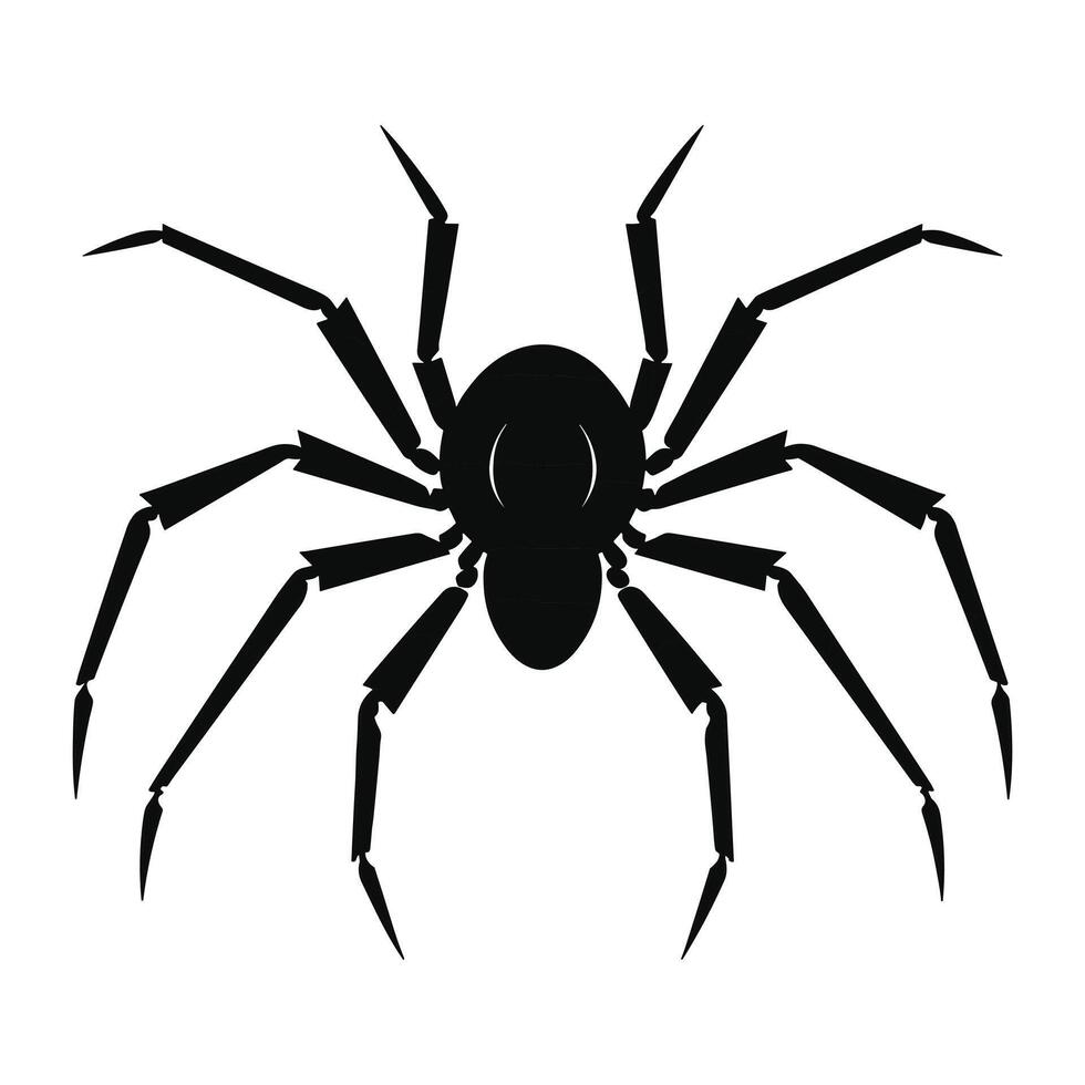 ai gegenereerd spin zwart silhouet vector. vector