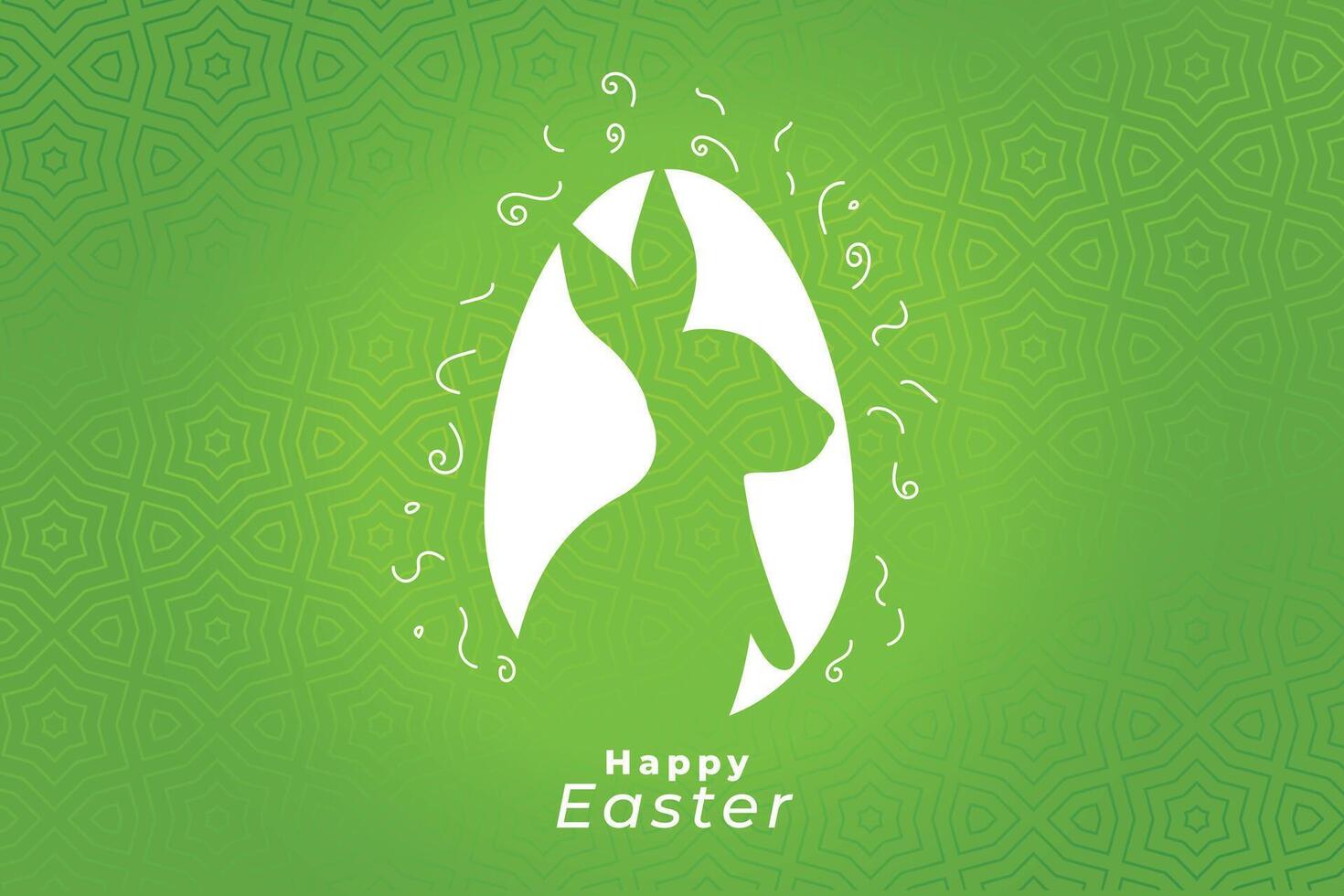 groen gelukkig Pasen festival viering kaart ontwerp vector