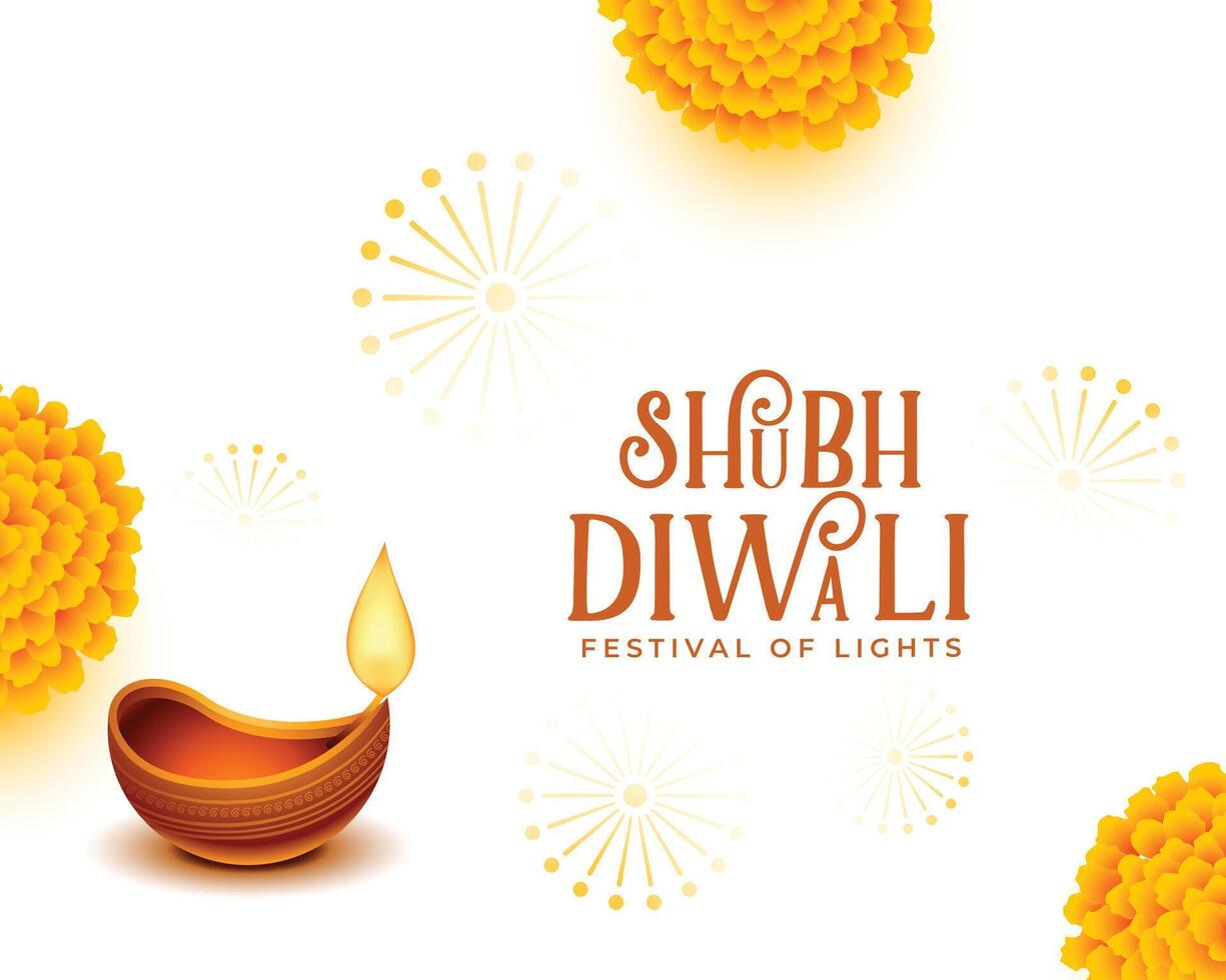 decoratief shubh diwali gelegenheid vector ontwerp