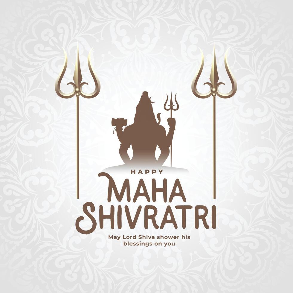 maha shivratri Indisch festival kaart ontwerp vector
