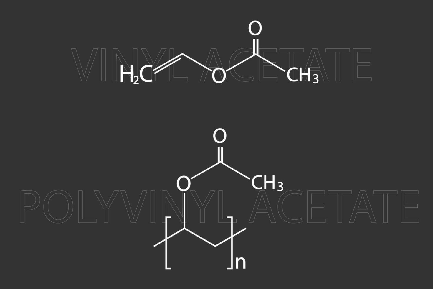 pva moleculair skelet- chemisch formule vector