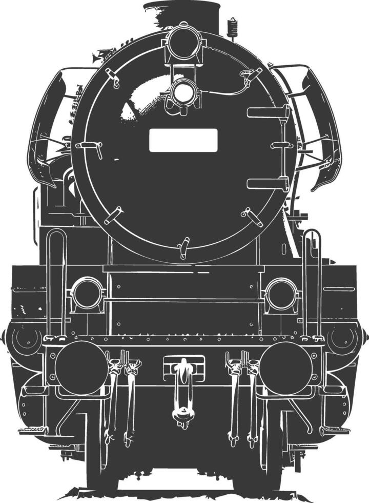 ai gegenereerd silhouet locomotief zwart kleur enkel en alleen vector