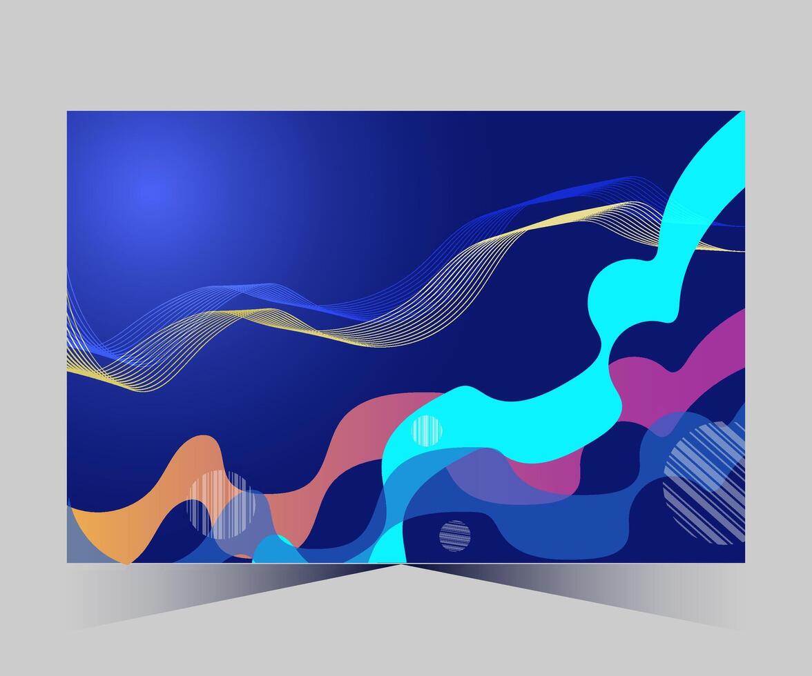 abstract achtergrond met golven en kleuren vector