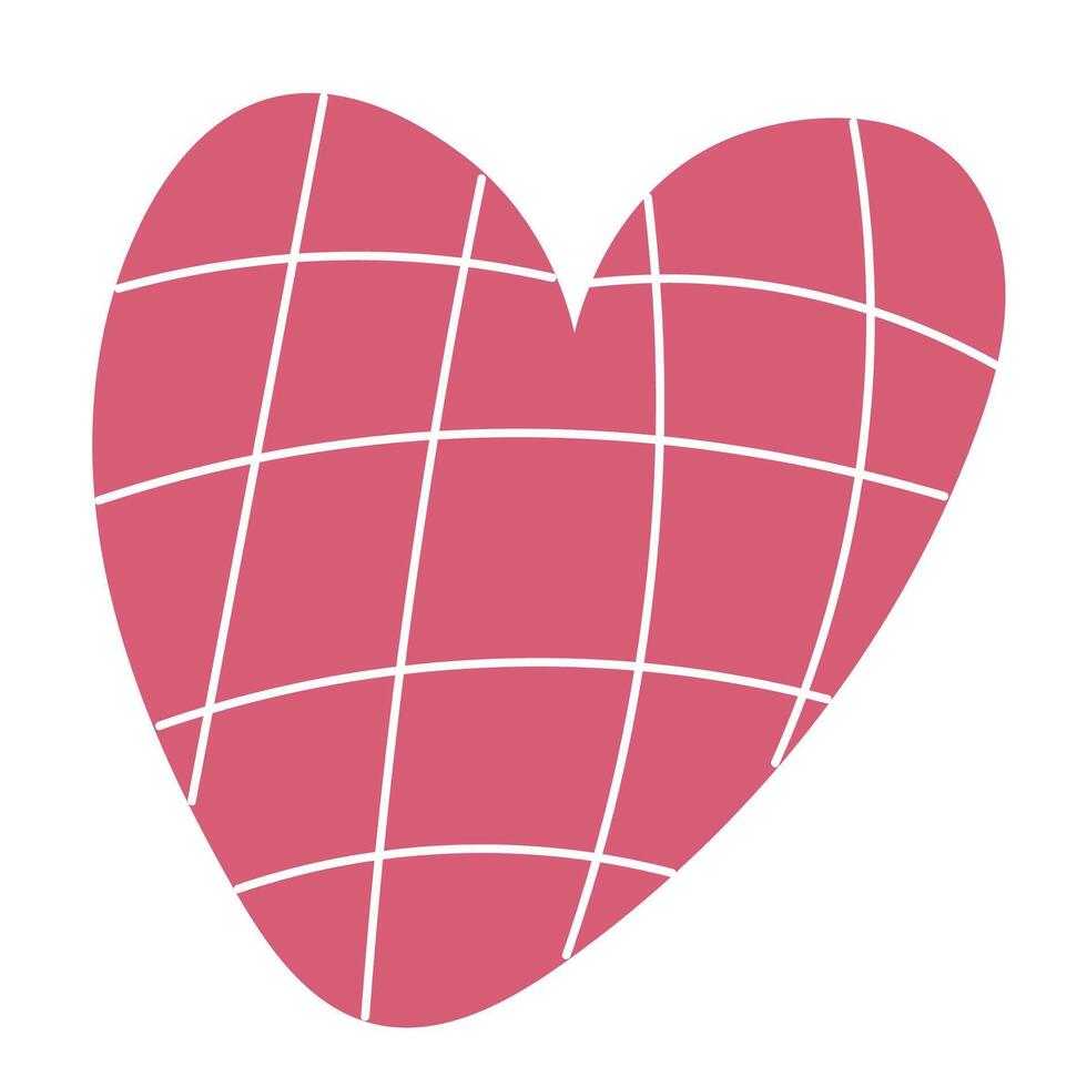 gemakkelijk tekening hart. hand- getrokken hart geïsoleerd Aan wit achtergrond. symbool van Valentijn dag. vector illustratie.