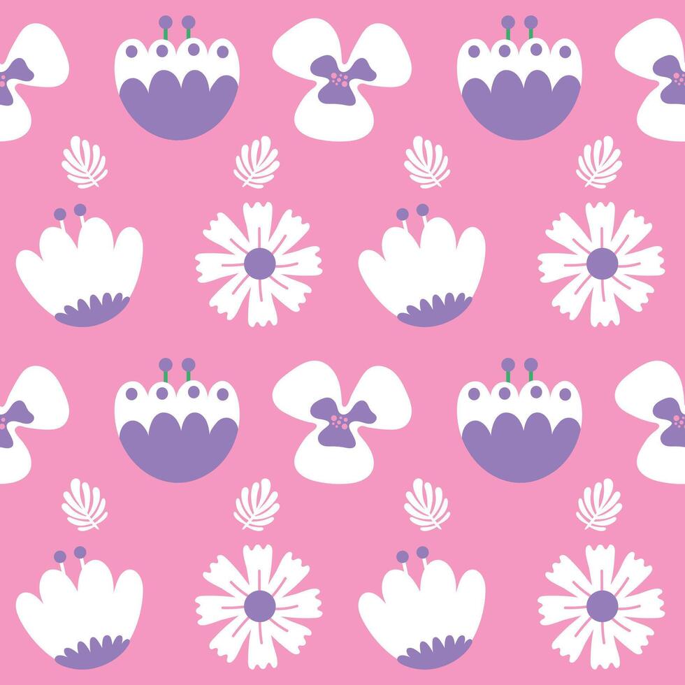 Hallo kleurrijk voorjaar schattig hand- getrokken abstract bloem symbool voorwerp vector