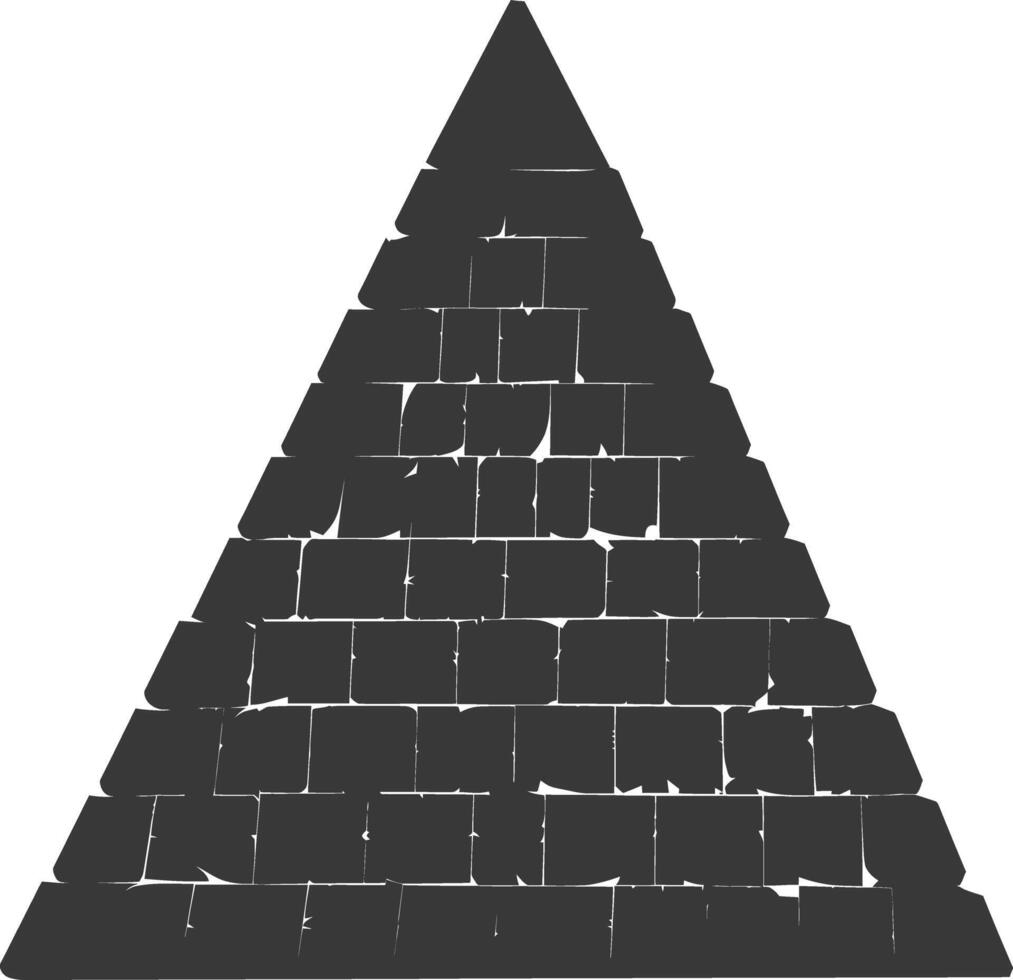 ai gegenereerd silhouet oude Egyptische piramide symbool logo zwart kleur enkel en alleen vector