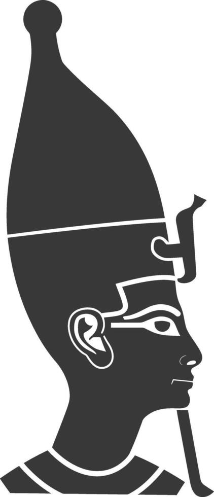 ai gegenereerd silhouet single oude Egyptische hiërogliefen symbool logo zwart kleur enkel en alleen vector