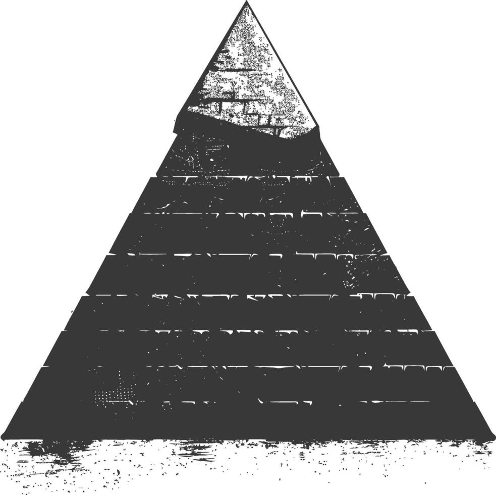 ai gegenereerd silhouet oude Egyptische piramide symbool logo zwart kleur enkel en alleen vector