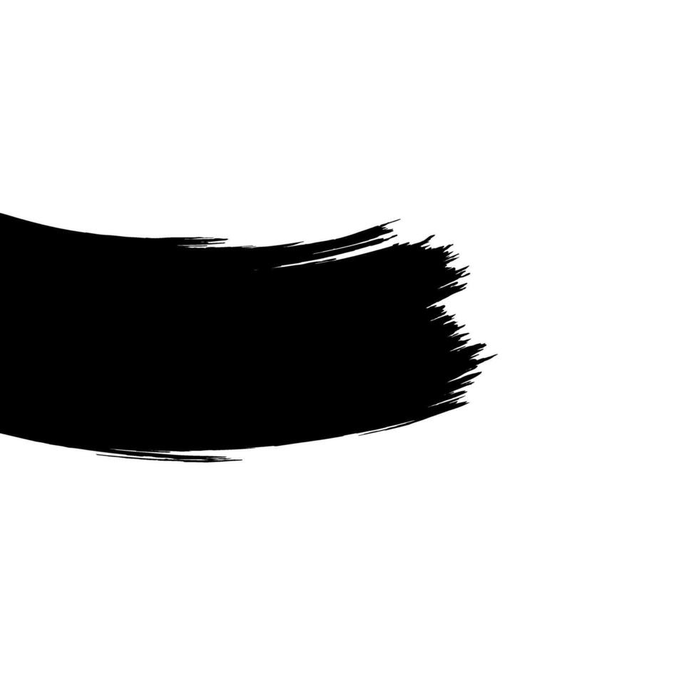 vector zwart lijn, grunge borstel beroertes inkt verf geïsoleerd Aan wit achtergrond
