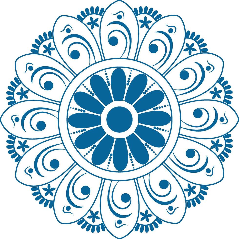 mandala. ronde ornament patroon. henna- tatoeëren mandala. mehndi stijl. vector