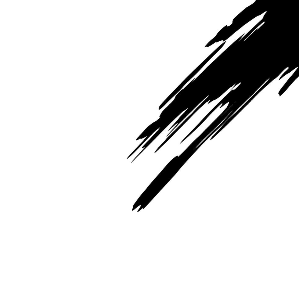 vector zwart lijn, grunge borstel beroertes inkt verf geïsoleerd Aan wit achtergrond