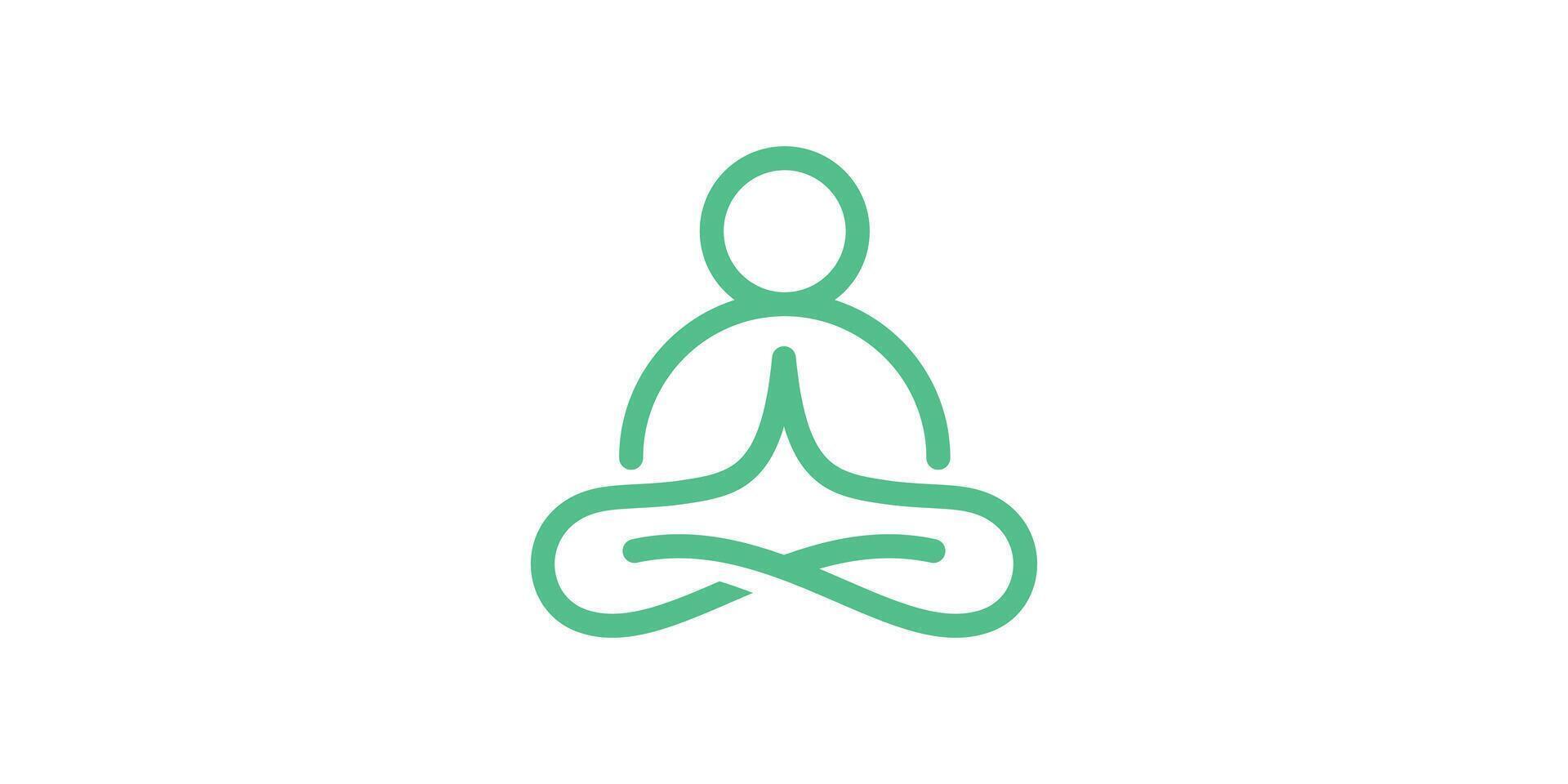 meditatie behandeling logo ontwerp. yoga persoon logo, logo ontwerp sjabloon, symbool, icoon, creatief. vector