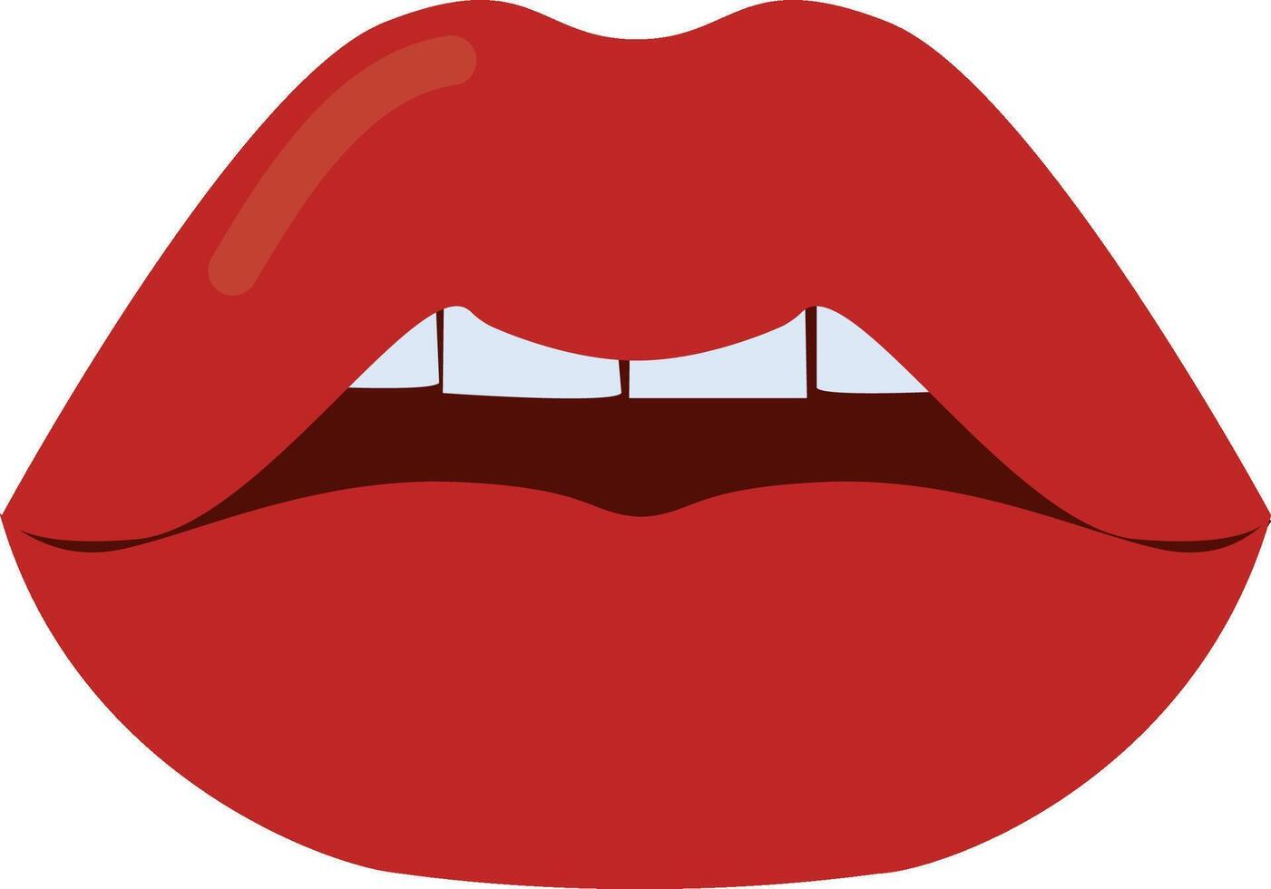 sexy rood lippen geïsoleerd. vector illustratie.