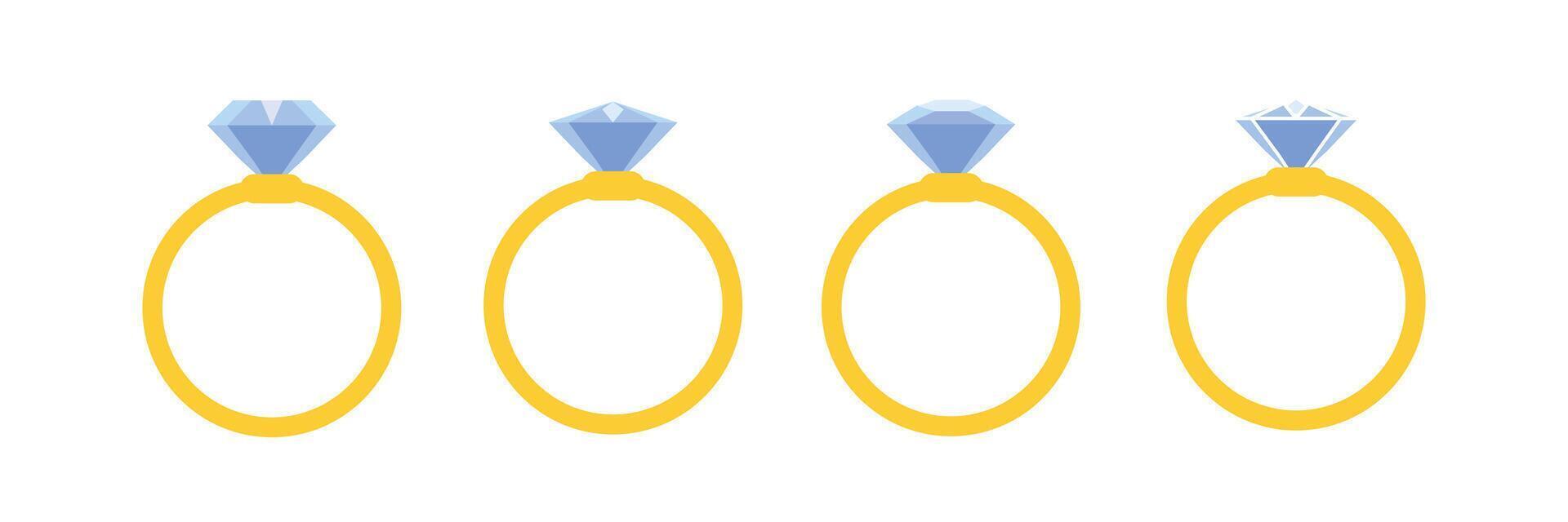 diamant ring. verloving ring. vector