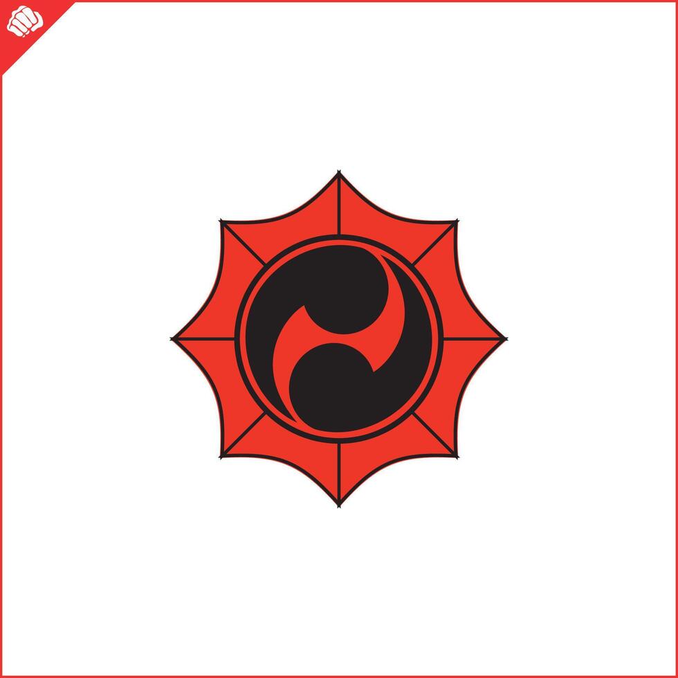 embleem, symbool krijgshaftig kunsten. dzesinmon karate vector