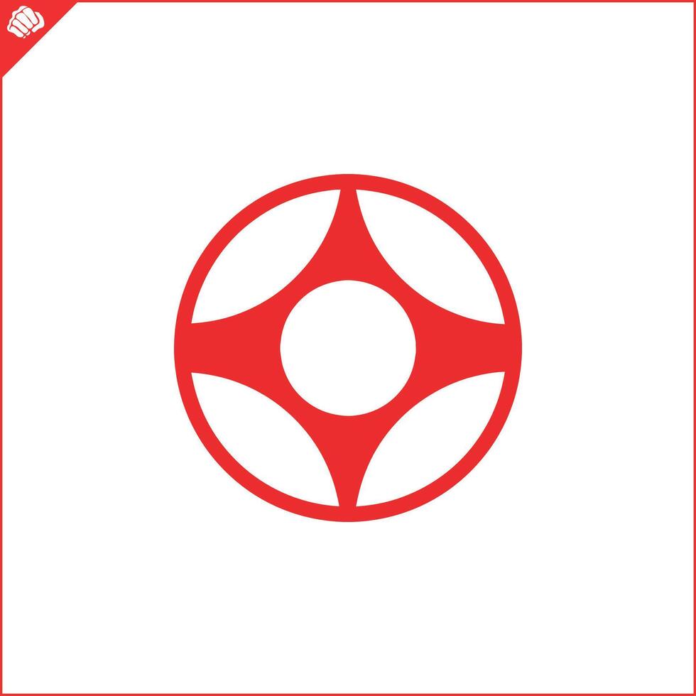embleem, symbool Kanku kyokushinkai karate vector