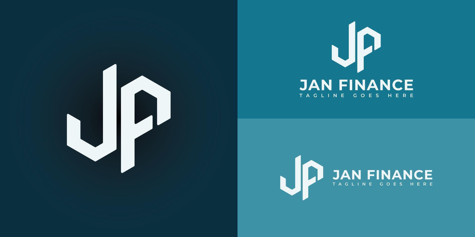 abstract eerste brief jf of fj logo in wit kleur geïsoleerd in blauw achtergronden. jf logo, jf eerste driehoek vector brief ontwerp, monogram sjabloon creatief modern brief. jf brief logo ontwerp.