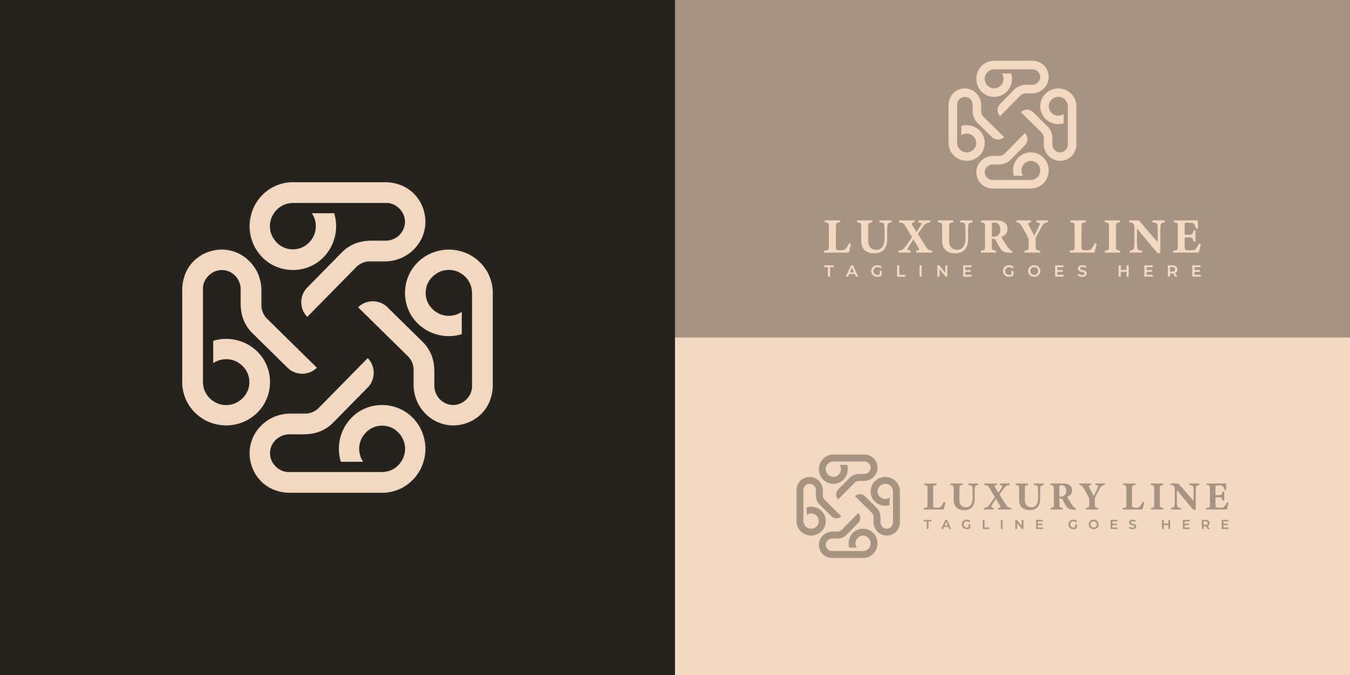 abstract eerste brief l of ll logo in zacht goud kleur geïsoleerd in bruin achtergronden toegepast voor upscale winkel hotel logo ook geschikt voor de merken of bedrijven dat hebben eerste naam zie of ol vector