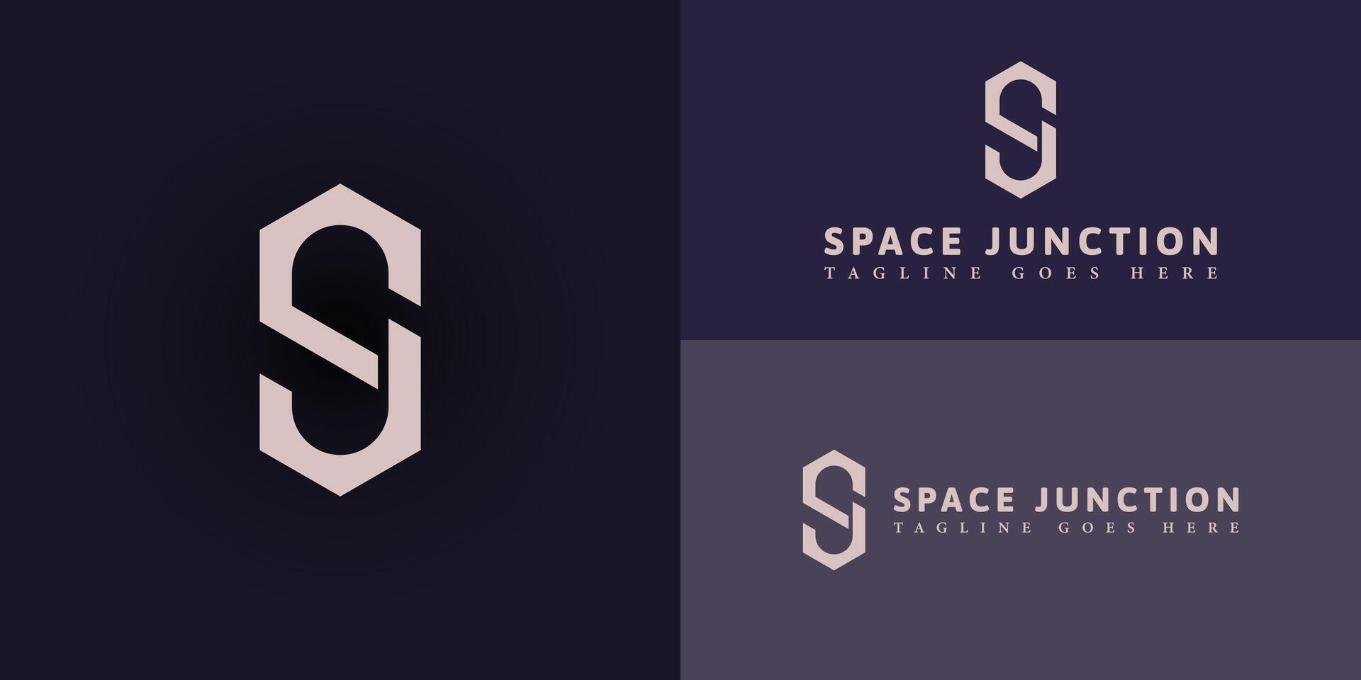 abstract eerste brief sj of js logo in zacht goud kleur geïsoleerd in meerdere achtergronden. de logo toegepast voor luxe echt landgoed logo ook geschikt voor de merk of bedrijf dat heeft de dezelfde eerste vector