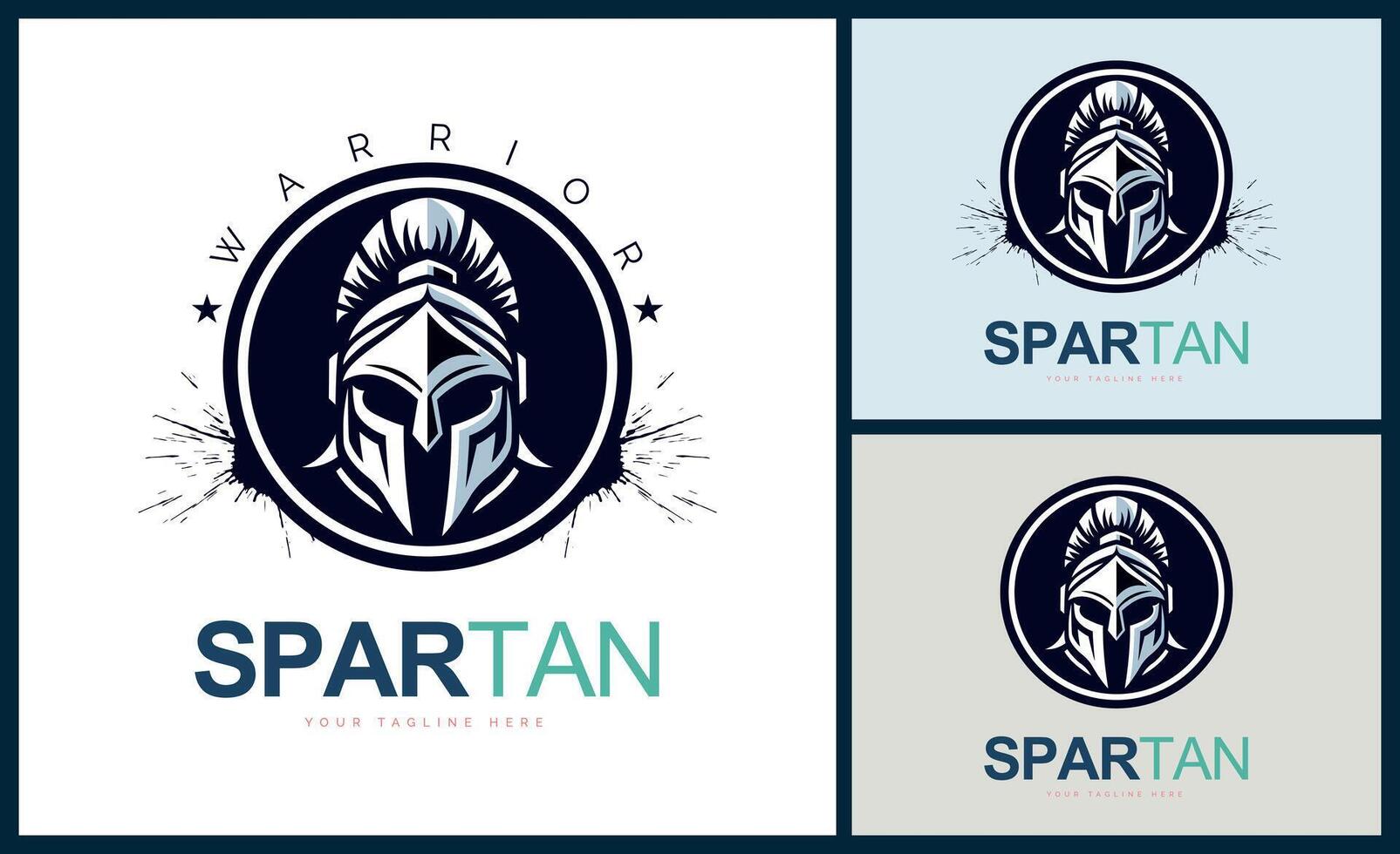 gladiator spartaans krijger ridder Romeins klassiek logo ontwerp sjabloon vector