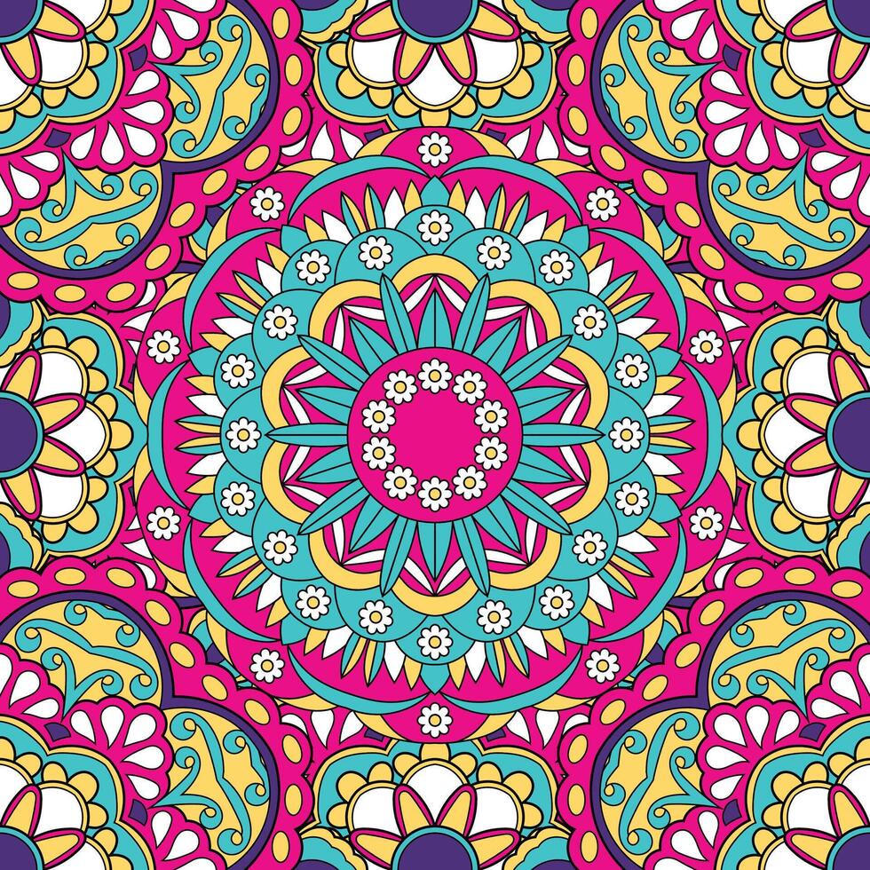 cirkel kant ornament, ronde sier- mandala kleedje patroon, vector illustratie