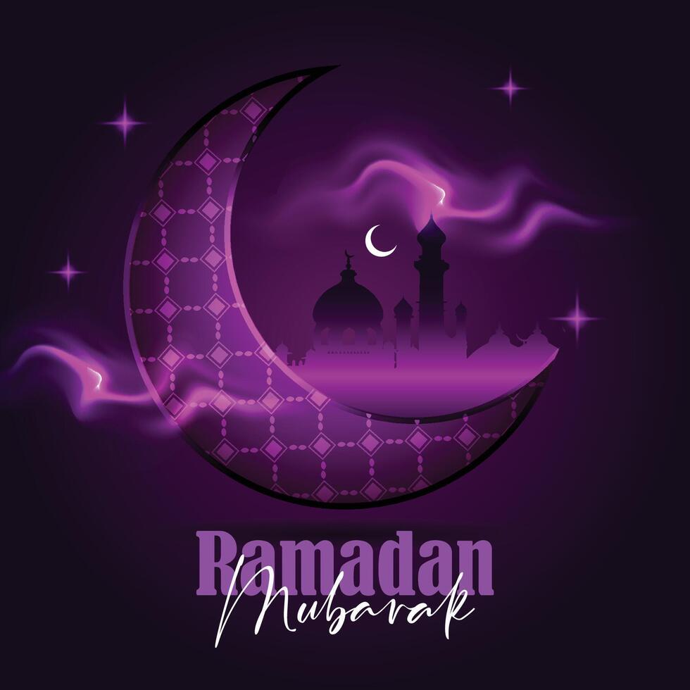 Ramadan kareem mubarak Islamitisch maand vector