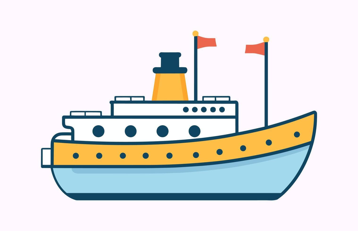 een schip illustratie vector kunst, trawler vlak logo geïsoleerd Aan een wit achtergrond