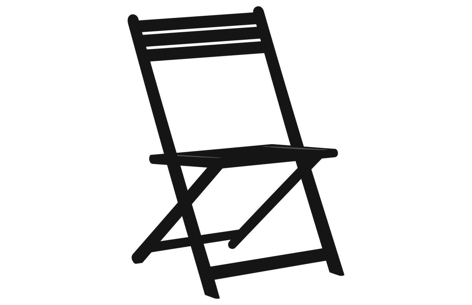 vouwen stoel silhouet, vouwen stoel vector illustratie.stoelen vector silhouet