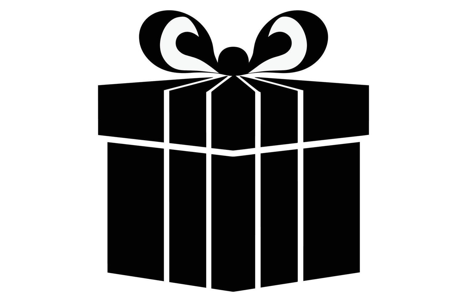 Cadeau silhouetten, Cadeau geschenk doos icoon. vector geïsoleerd elementen.