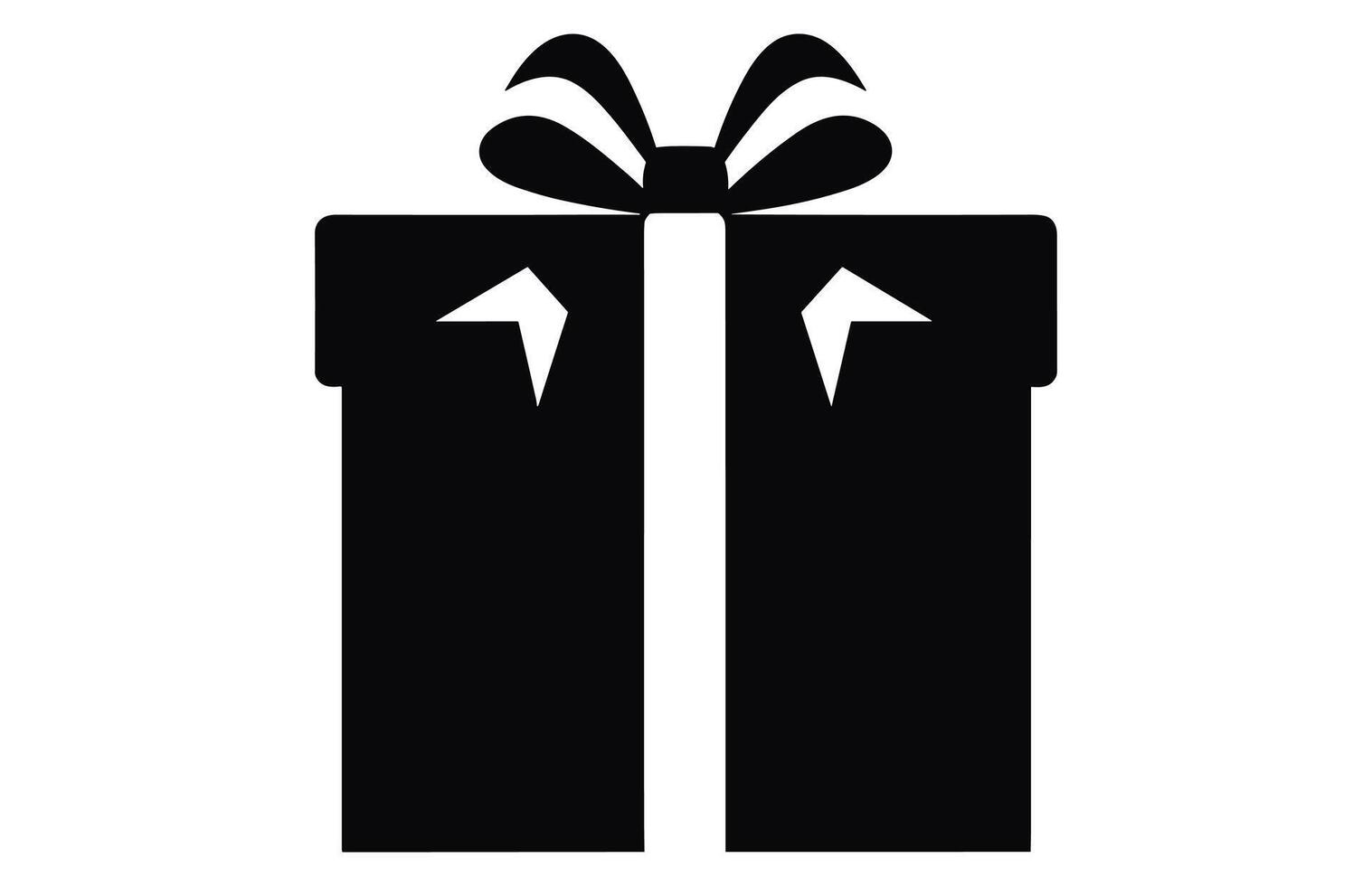 Cadeau silhouetten, Cadeau geschenk doos icoon. vector geïsoleerd elementen.