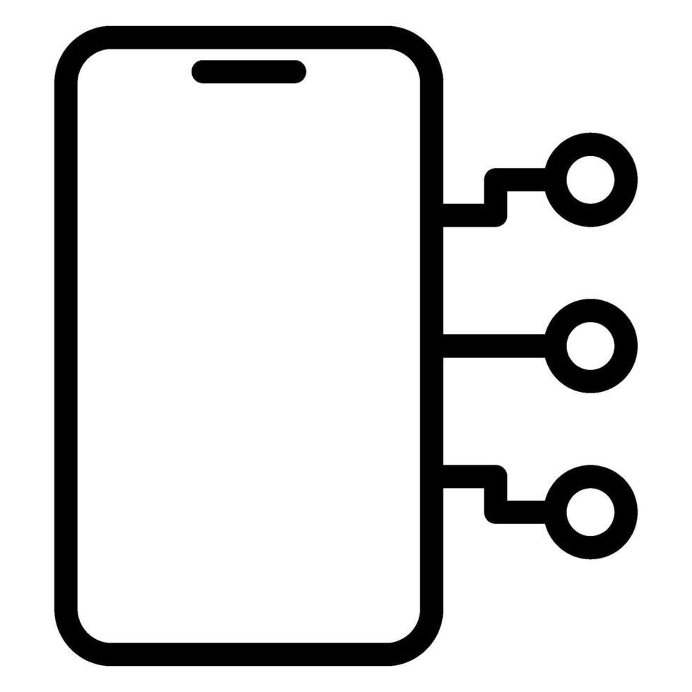 smartphone lijn icoon vector