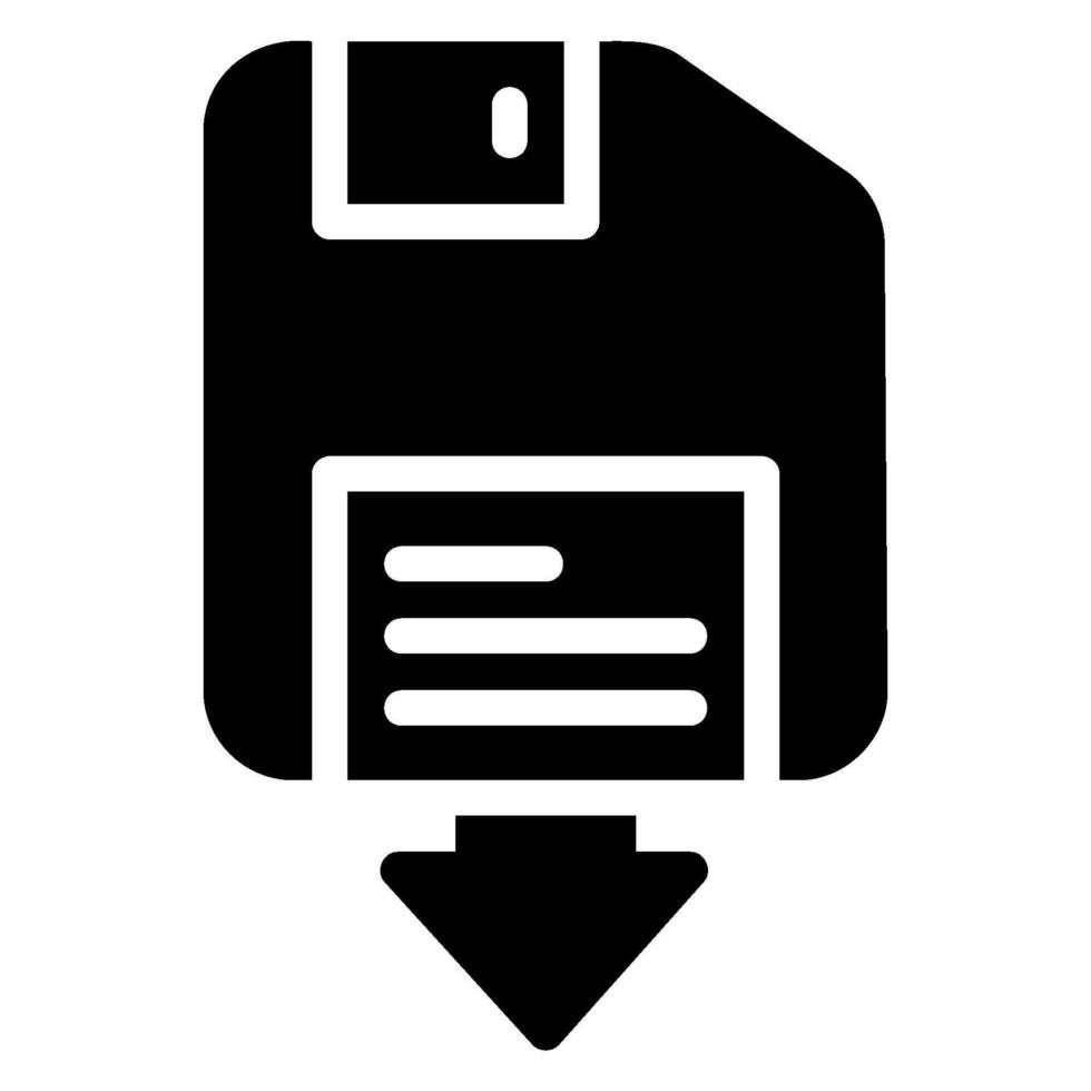 floppy schijf glyph icoon vector