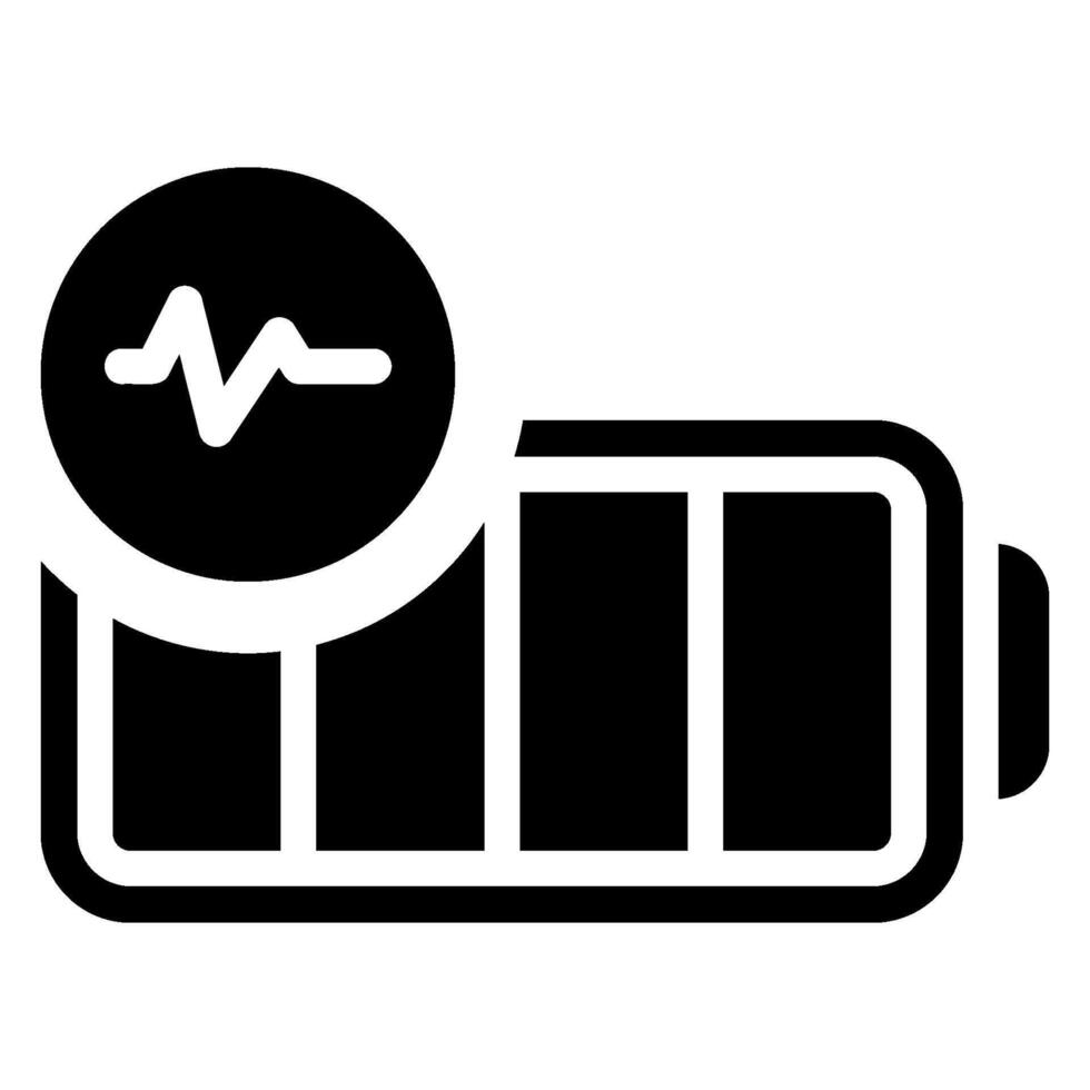 batterij glyph-pictogram vector