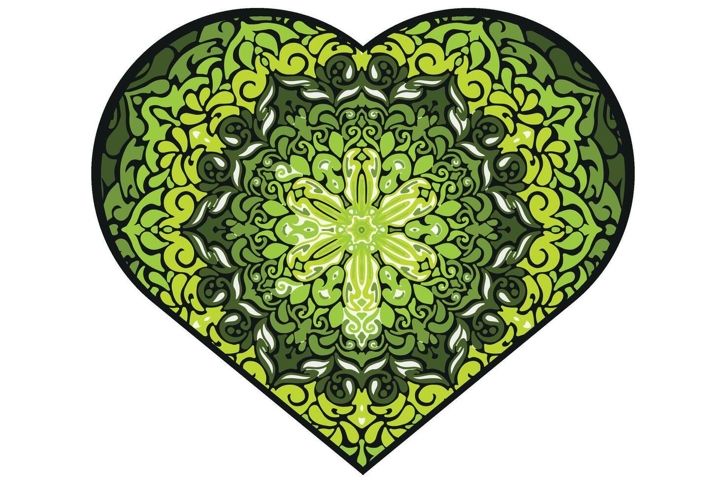 liefde mandala ornament vector ontwerp voor Valentijn decoratie