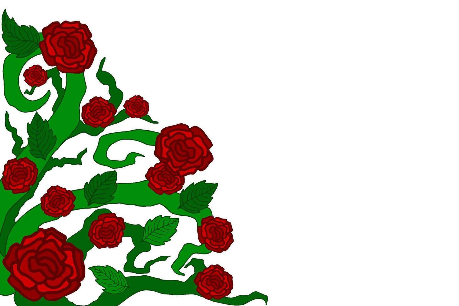flora en roos ornament kader grens vector voor decoratie ontwerp