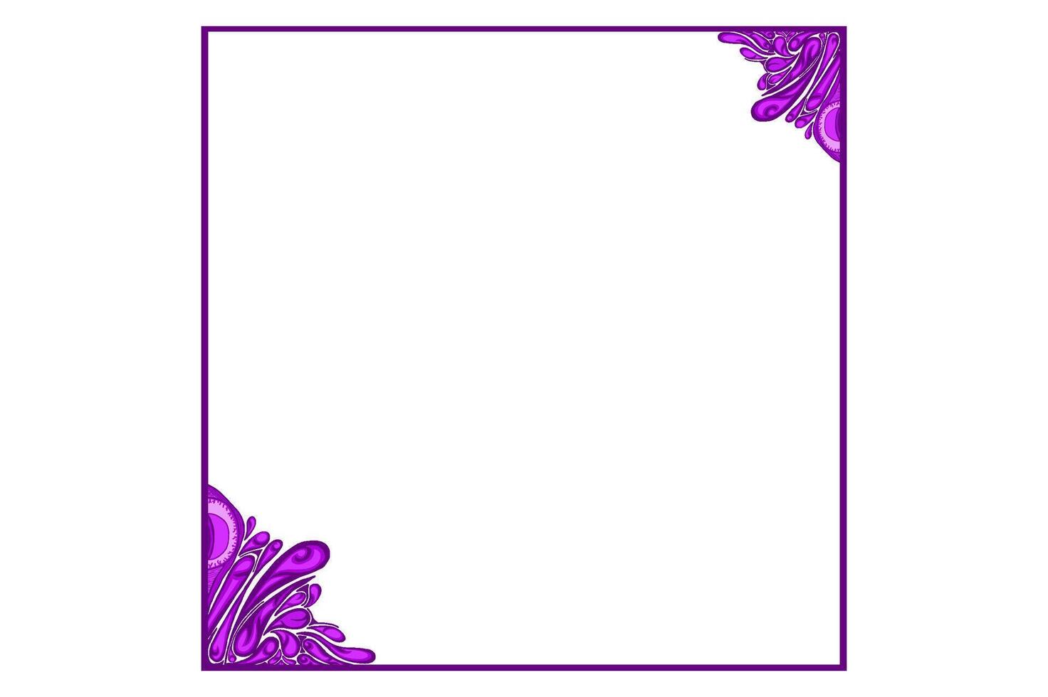 Purper oog bal engel ornament kader grens vector