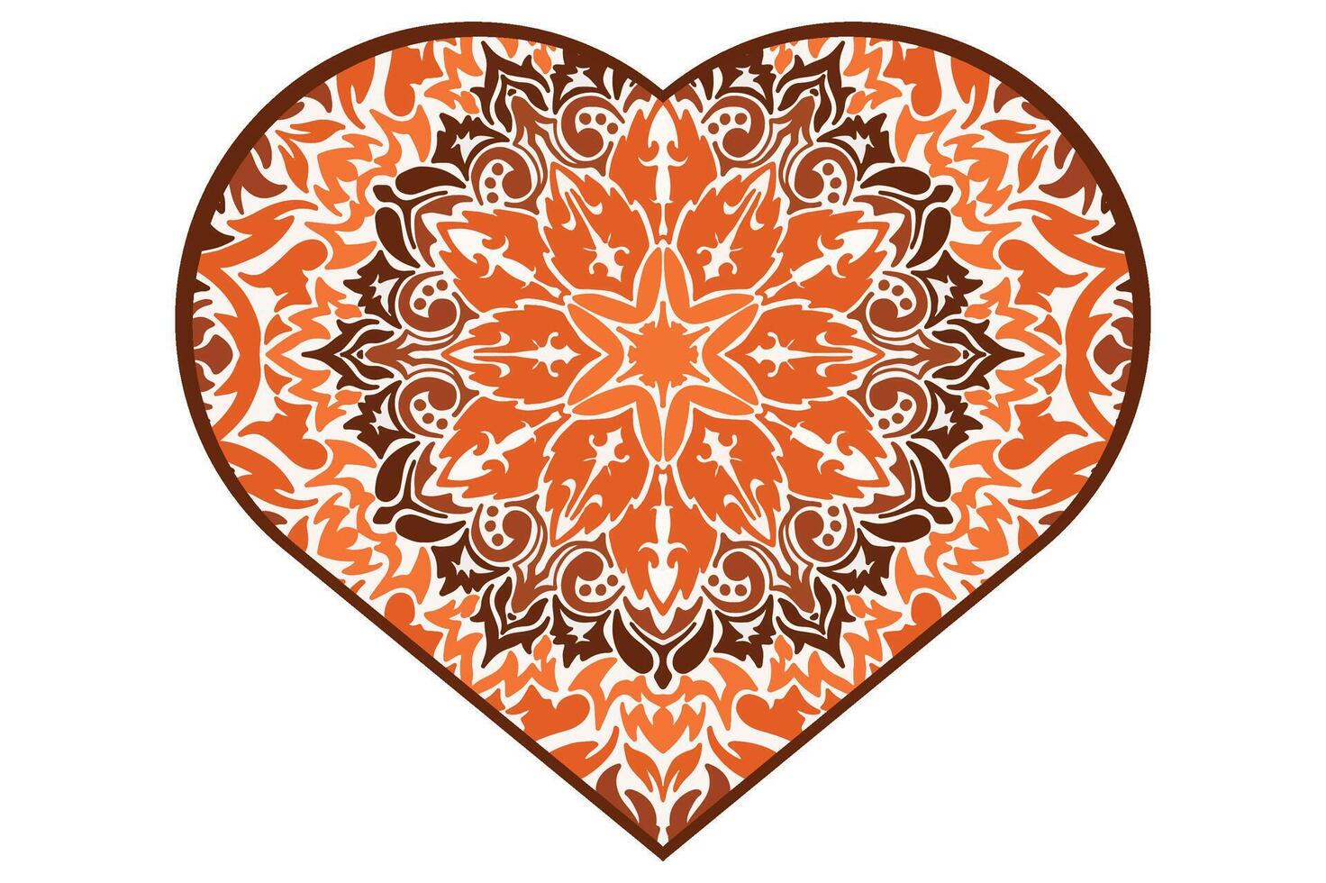 liefde mandala ornament vector ontwerp voor Valentijn decoratie