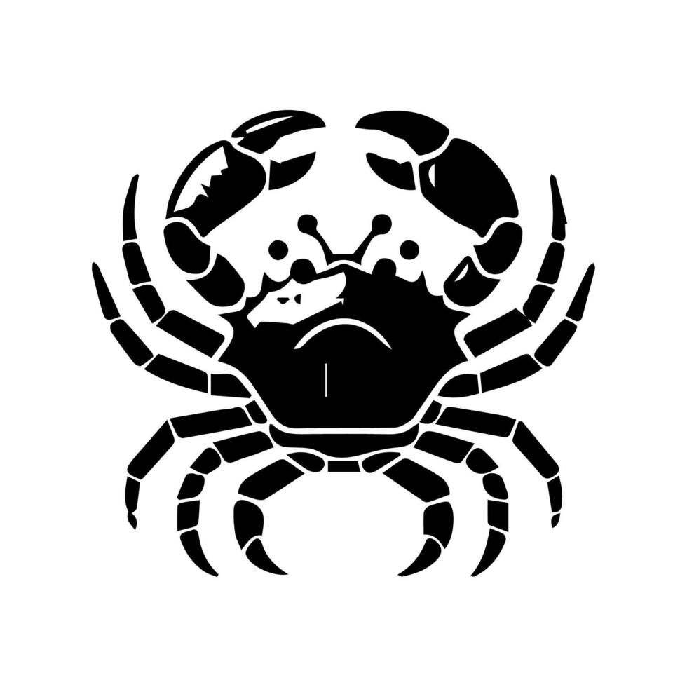 krab silhouet. logo. geïsoleerd krab Aan wit achtergrond vector