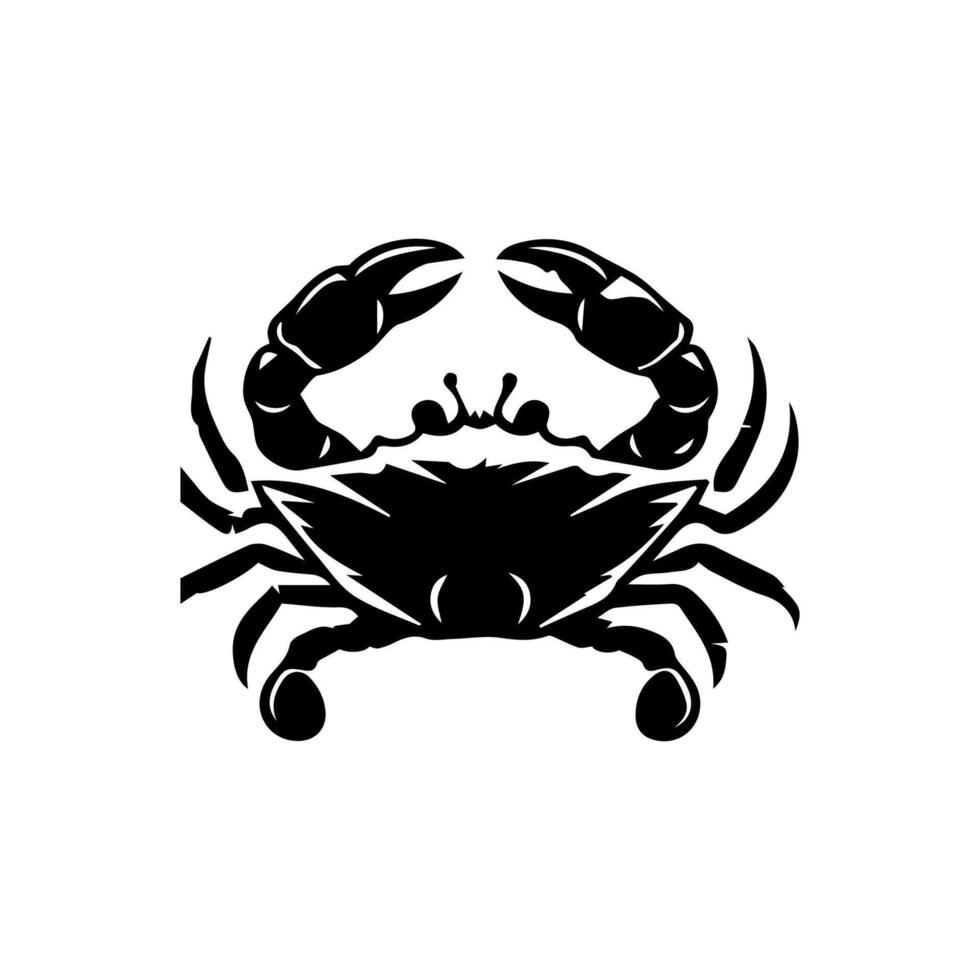 krab silhouet. logo. geïsoleerd krab Aan wit achtergrond vector