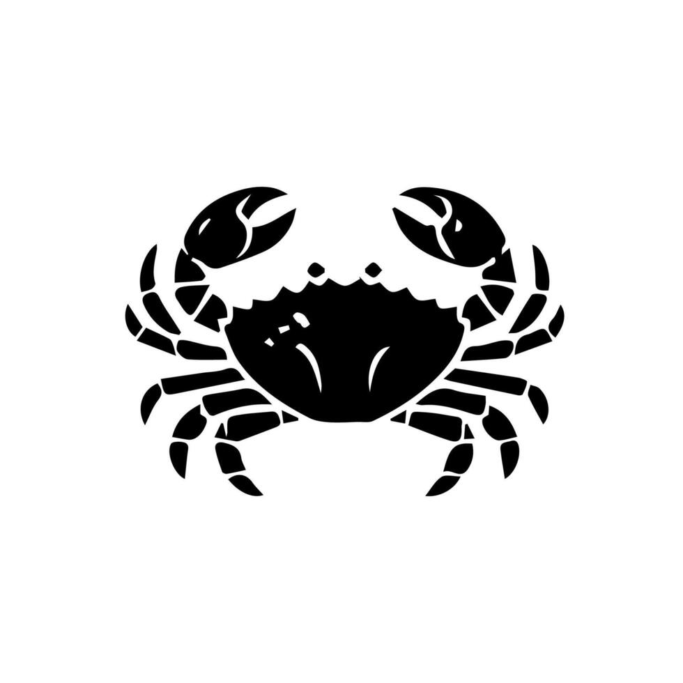 krab silhouet. logo. geïsoleerd krab Aan wit achtergrond vector