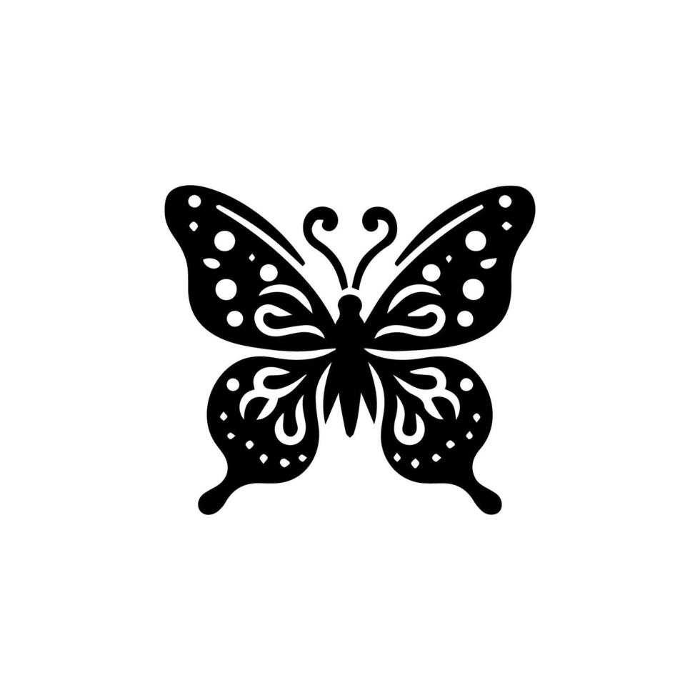 vlinder silhouet icoon. vector illustraties.